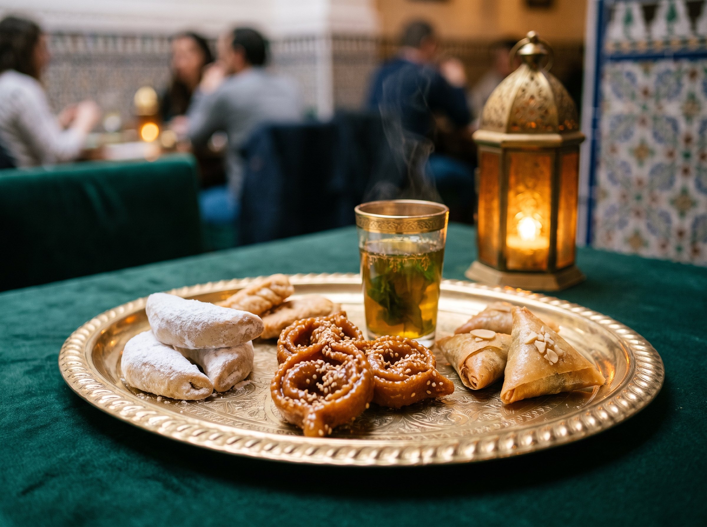 Pâtisserie fine marocaine, cornes de gazelle et briouates